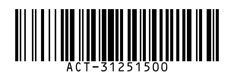 Code 128 barcode encoding the part number ACT-31251500