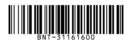 Code 128 barcode encoding the part number BNT-31161600
