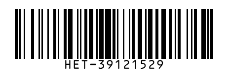 Code 128 barcode encoding the part number HET-39121529