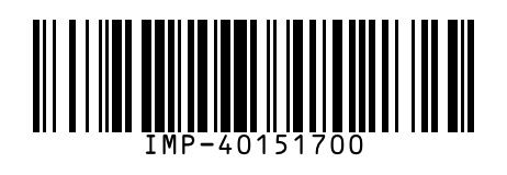 Code 128 barcode encoding the part number IMP-40151700