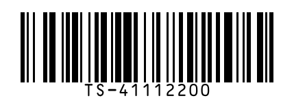 Code 128 barcode encoding the part number TS-41112200